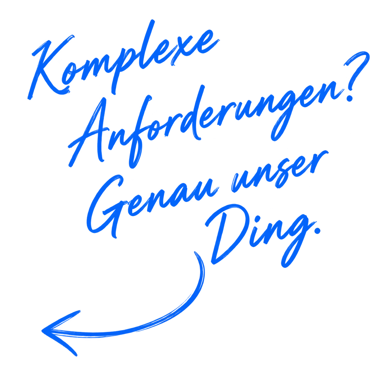 Komplexe Anforderungen. Genau unser Ding